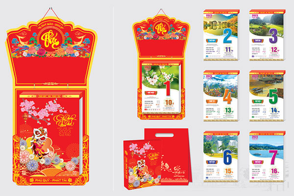 Giá in lịch tết đẹp năm 2024 tại Thanh Hoá